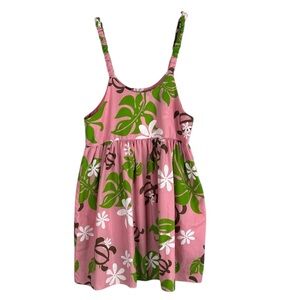 E&K Pink Floral Girl's Traditional Hawaiian Summer Dress Made in Hawaii Size 7/8